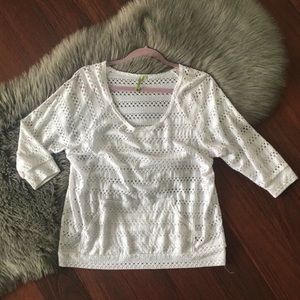 Free Society |  Top White Cut Out Scoop